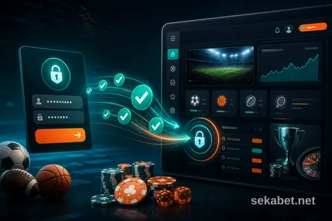 Sekabet Sorunsuz Giriş Yap görseli ve güvenli erişim adımları